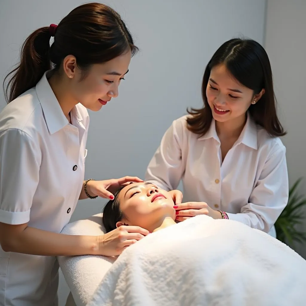 Chuyên gia Bích Nguyệt chuyển giao kỹ thuật thẩm mỹ collagen