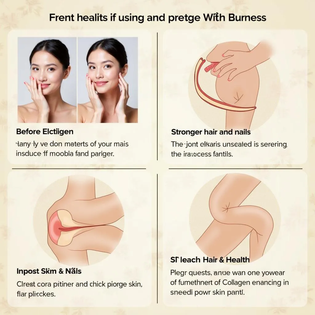 Hình ảnh minh họa các lợi ích của collagen Nông Việt