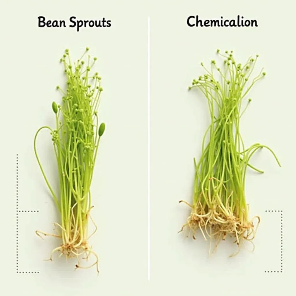 Differentiating between safe and chemically contaminated bean sprouts