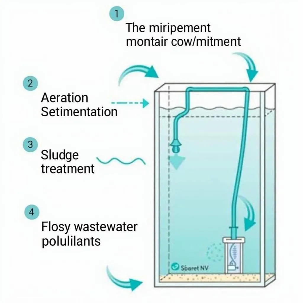 Sơ đồ quy trình xử lý nước thải bằng aeroten