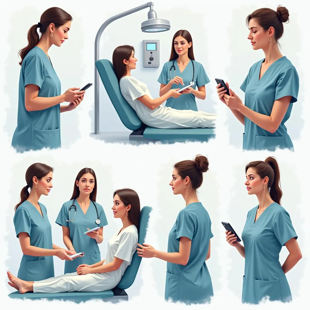 Aesthetic nurses caring for patients