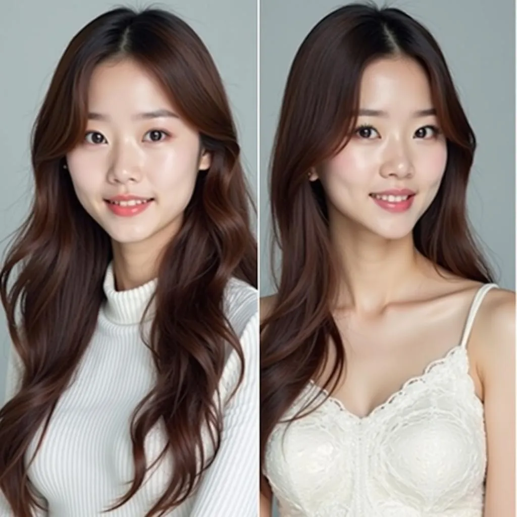 Hình ảnh so sánh Lee Naeun trước và sau khi debut