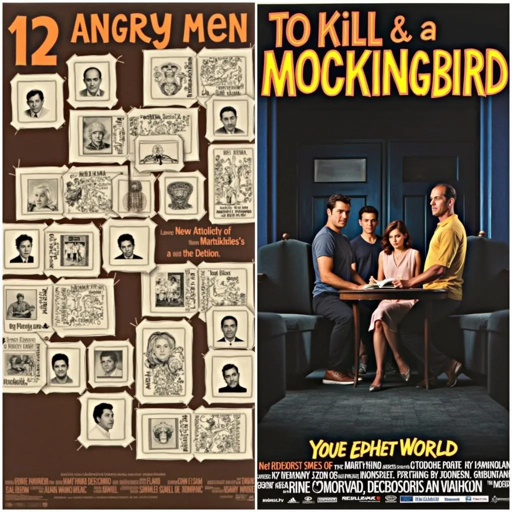 Poster phim 12 Angry Men và To Kill a Mockingbird