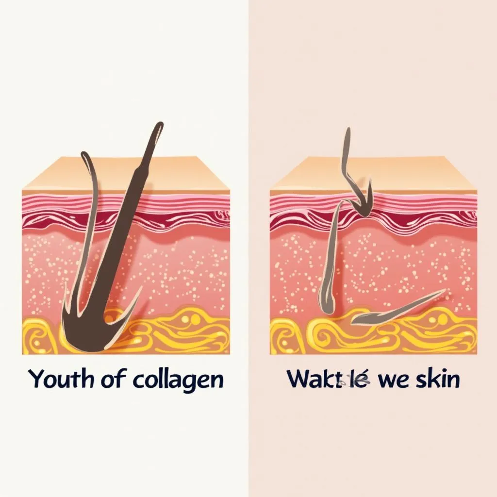 Sự suy giảm collagen theo thời gian