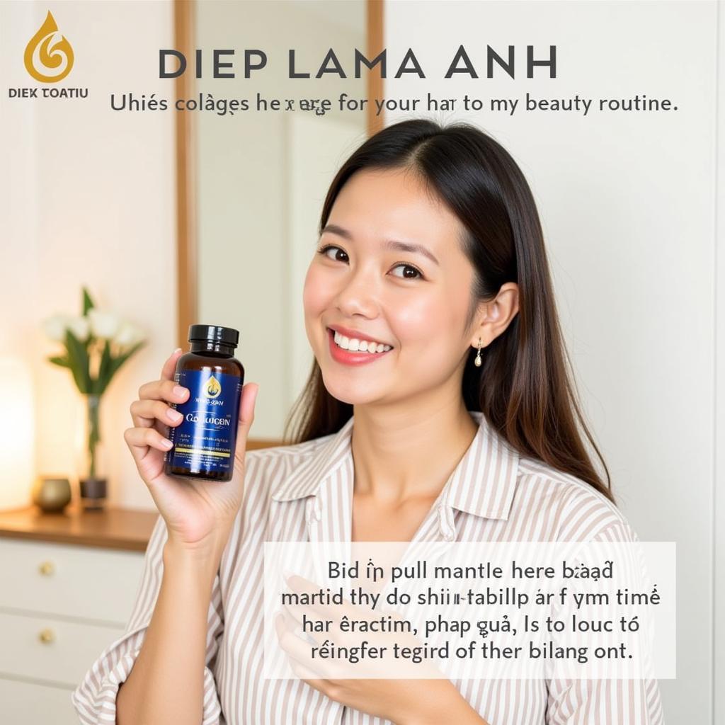 Diệp Lâm Anh chia sẻ về việc sử dụng collagen trong quá trình làm đẹp.