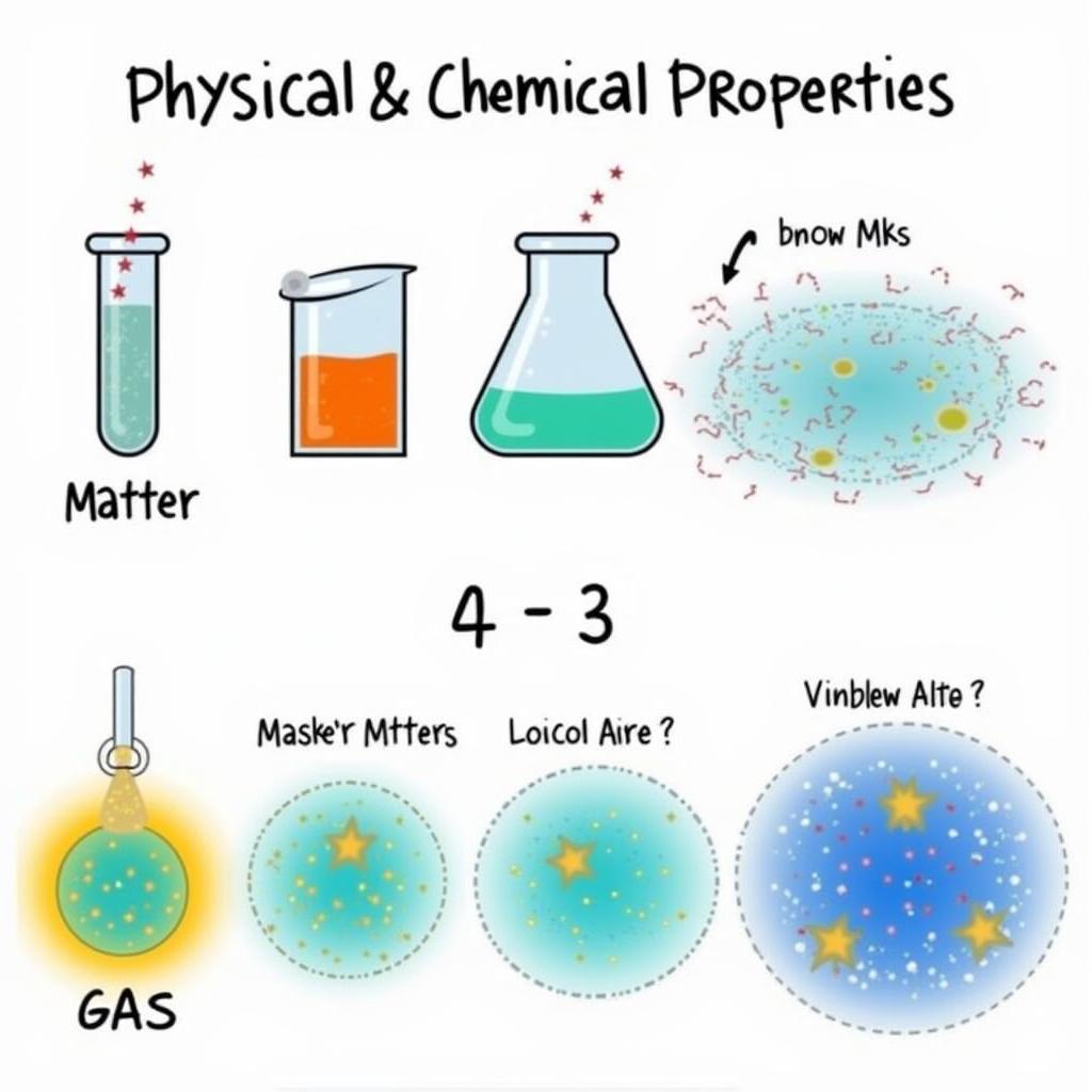 Minh họa tính chất vật lý và hóa học của chất