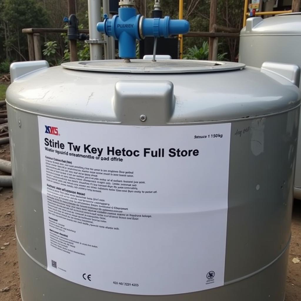 Hóa chất xử lý nước dạng lỏng 1150kg trong tank