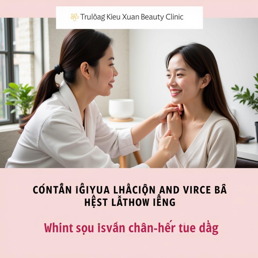 Hình ảnh khách hàng đang được tư vấn tại Thẩm mỹ viện Trương Kiều Xuân, khuyến khích liên hệ để được tư vấn trực tiếp.