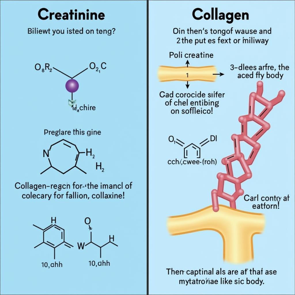 Phân biệt rõ ràng creatinine và collagen