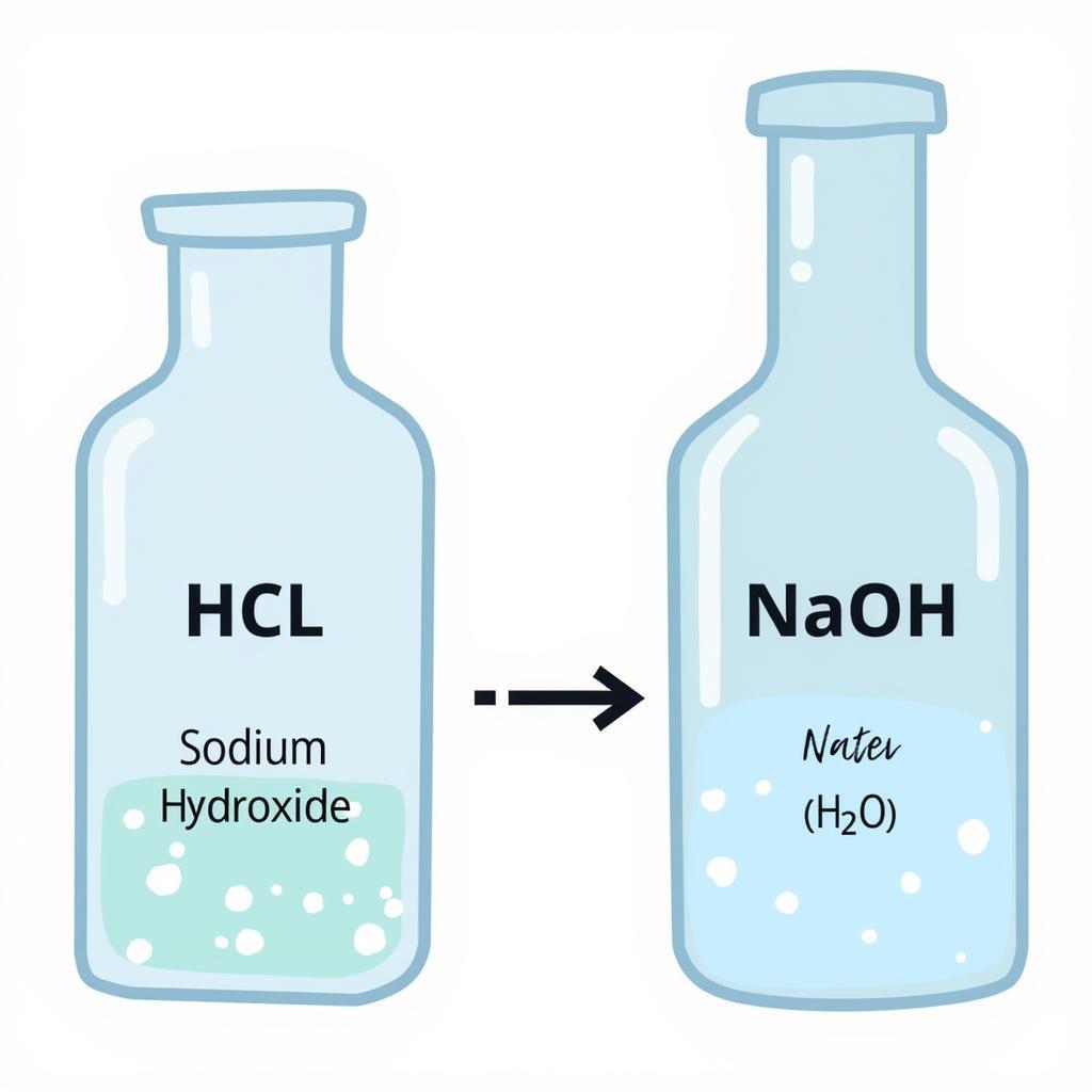 Phản ứng trung hòa giữa HCl và NaOH tạo ra muối và nước.