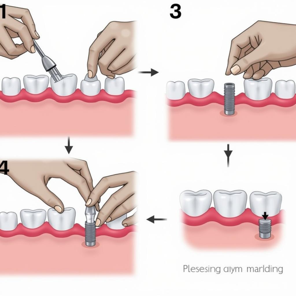 Phục hình nướu sau cấy ghép implant với collagen tại Lotus