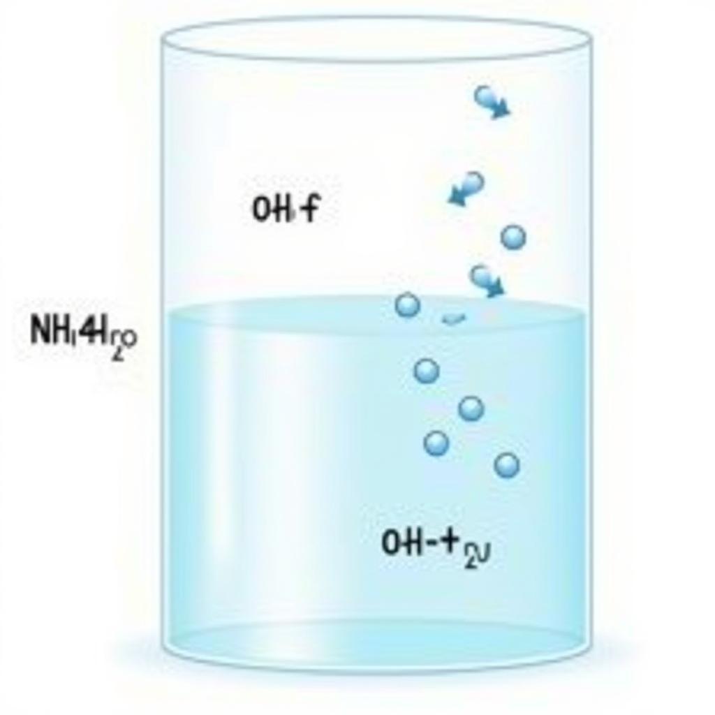 Tính bazơ yếu của NH4OH