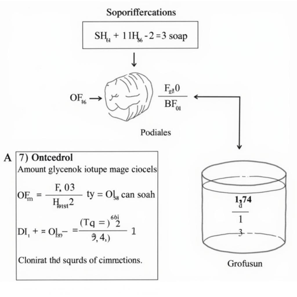 Tính toán lượng sản phẩm từ xà phòng hóa