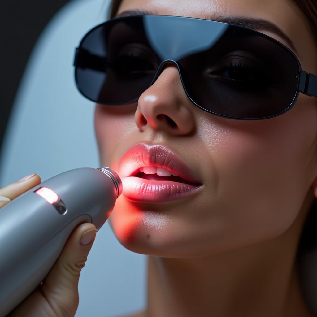 Trị thâm môi bằng laser tại Kangnam