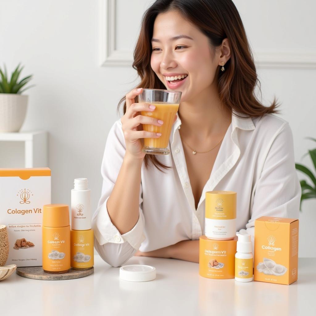 Uống collagen hiệu quả với Colagen Việt