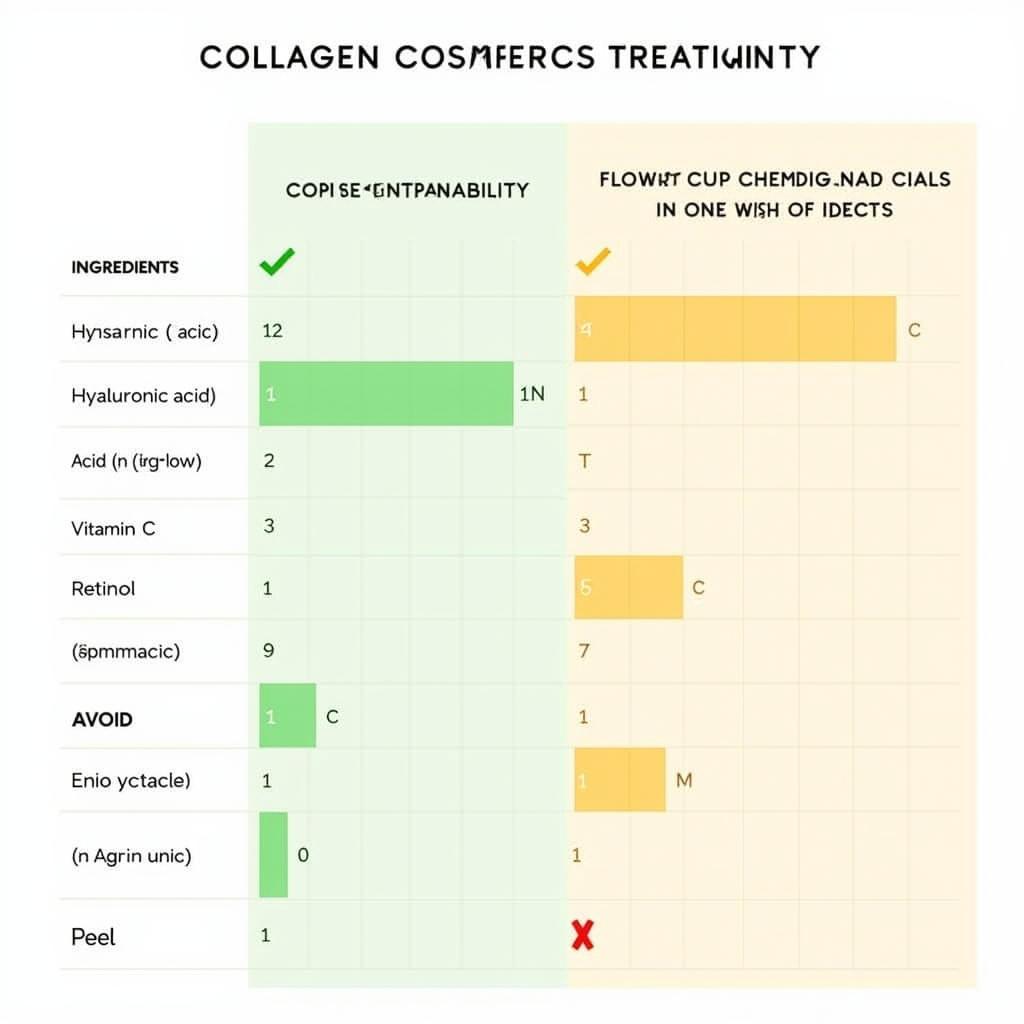 Bảng tương thích hóa chất collagen trong thẩm mỹ